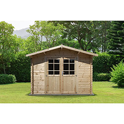 Habitat Et Jardin Abri de jardin bois 9.4 m² Lys - 320 x 298 x 225 cm - 28 mm
