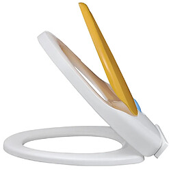 Acheter VidaXL Siège Toilette Blanc et Jaune