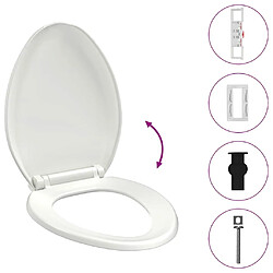 Avis vidaXL Siège de Toilette Fermeture Douce - Blanc