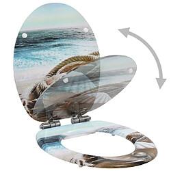 Helloshop26 Siège abattant WC – Fermeture douce – Design coquille