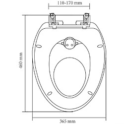 VidaXL Siège Toilette Blanc et Jaune pas cher