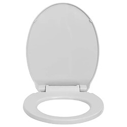 Acheter VidaXL Siège Toilette Gris Clair Ovale