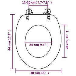 VidaXL Siège de Toilette MDF avec Dauphins pas cher