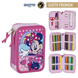 Disney Minnie Mouse Pochette à Crayons Triple Rose