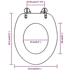 VidaXL Siège WC Design Vieux Bois pas cher