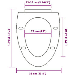 vidaXL Abattant WC Noir pas cher