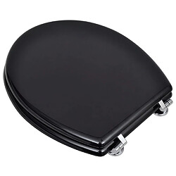 Avis VidaXL Siège de Toilette MDF - Noir