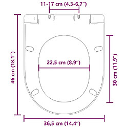 vidaXL Abattant WC Fermeture Douce Blanche pas cher