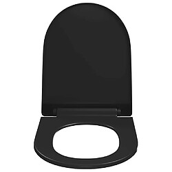 Acheter vidaXL Abattant WC Noir - Fermeture douce