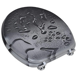 Helloshop26 Abattant WC MDF - Goutte d'eau