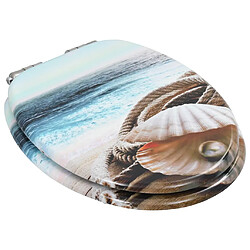 Helloshop26 Siège abattant WC – Fermeture douce – Design coquille