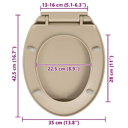 VidaXL Siège WC Beige Ovale pas cher