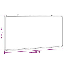 vidaXL Tableau blanc magnétique 60x30 cm pas cher