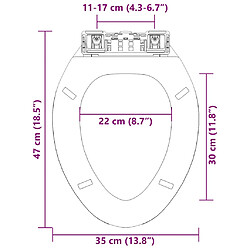 vidaXL Siège de Toilette Fermeture Douce - Blanc pas cher