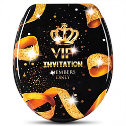 Helloshop26 Abattant WC – Fermeture douce – VIP Noir pas cher