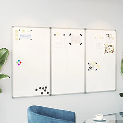 VidaXL Tableau blanc pliable aluminium