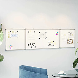 VidaXL Tableau Blanc Pliable - Aluminium