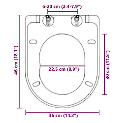 Vidaxl Abattant WC - Noir pas cher