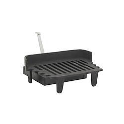 AUBRY GASPARD Grille de cheminée + tiroir - Fonte Grille en fonte - Finition noire - Tiroir à cendres - 38 x 23 x 13 cm