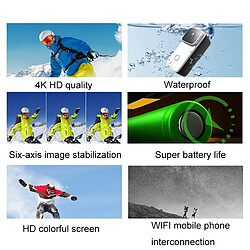 YONIS Caméscope 4K Étanche WiFi