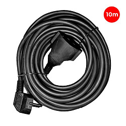 EDM Câble de Rallonge Flexible - 10 m - Noir