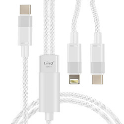 LinQ Câble de Charge USB-C vers Lightning - Blanc - 1.2 m