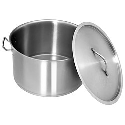 Avis vidaXL Marmite 58 L 50x30 cm Acier inoxydable
