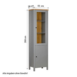 Homestyle4U Armoire Grise Moderne