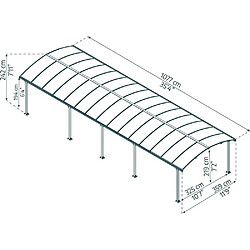 Avis Palram 38.5m² 3.59x10.77m