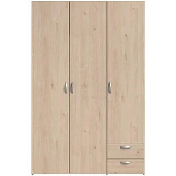 Acheter But Armoire Daily 3 portes 2 tiroirs - Chêne