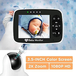 Babyphone Camera Écran LCD 3.5 Pouces Vision Nocturne Audio Bidirectionnel Noir YONIS