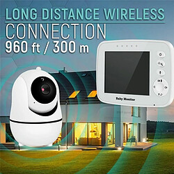 Babyphone Camera Vision Nocturne Audio Bidirectionnel Température Mélodies 1000ft Noir YONIS