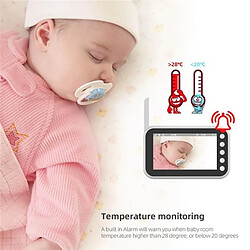 Avis Babyphone Camera Avec Écran 4.5 Pouces Vision Nocturne Musique Température - Noir - Yonis