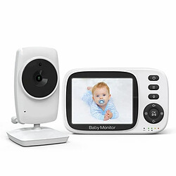 Babyphone Camera Avec Écran 3.2 Pouces Surveillance Température Et Parole Bidirectionnelle Noir YONIS