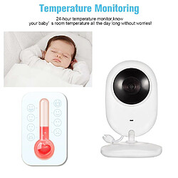 Babyphone Camera Écran 4.3 Pouces Vision Nocturne Intercom Température Berceuses - Noir - Yonis pas cher