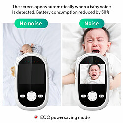 Babyphone Camera Écran LCD 2.4 Pouces Vision Nocturne Intercom Sans Fil Noir YONIS