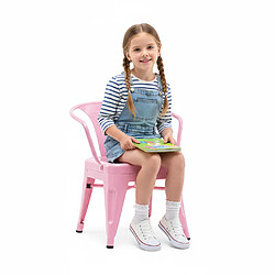 Avis ICONIK INTERIOR Chaise enfant avec accoudoirs - Chaise enfant design industriel - Acier - Stylix Jaune