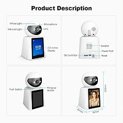 Babyphone Camera 2MP IPS Écran 2.8 Pouces Vision Nocturne Audio Bidirectionnel Noir YONIS