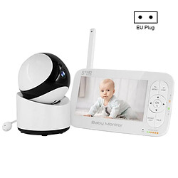 Babyphone Camera Écran 5 Pouces HD 720P Vision Nocturne Audio Bidirectionnel Noir YONIS