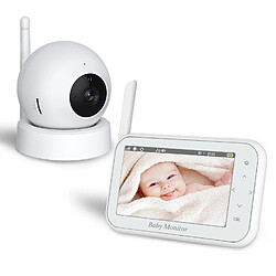 Babyphone Camera Vidéo Sans Fil 4.5 Pouces Vision Nocturne Sécurité Bébé Noir YONIS