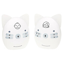 Babyphone Camera Sans Fil Avec Intercom Et Veilleuse Rose Blanc YONIS