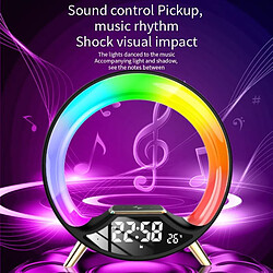 Yonis Réveil lumineux Bluetooth - Blanc pas cher