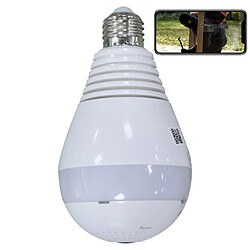 Yonis AMPOULE CAMÉRA ESPION HD 1.3MP 360° VOIX BIDIRECTIONNELLE WIFI VISION INFRAROUGE