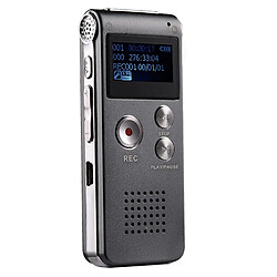 Dictaphone Professionnel USB 8GB Avec Enregistreur Vocal, Lecteur MP3 WAV et Fonction VAR ROM 4 Go Gris YONIS