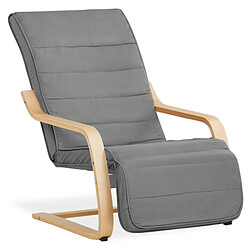 Homestyle4u Fauteuil de relaxation - Gris