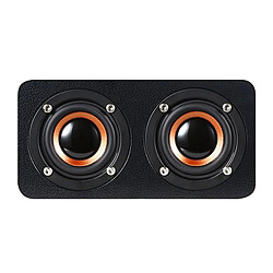 Yonis Enceinte Bluetooth bois - Noir