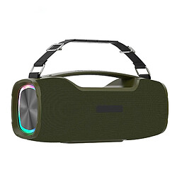 Yonis Enceinte Bluetooth Extérieure - Vert Enceinte Bluetooth portable - TWS - Power bank - Lumières colorées