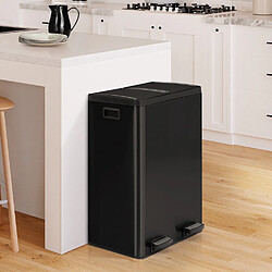 Idmarket Poubelle cuisine noir