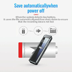 Dictaphone Portable Avec Écran OLED Mémoire 16GB Enregistrement Continu 30H Argent YONIS