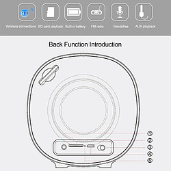 Avis Yonis Enceinte Bluetooth portable - Argent